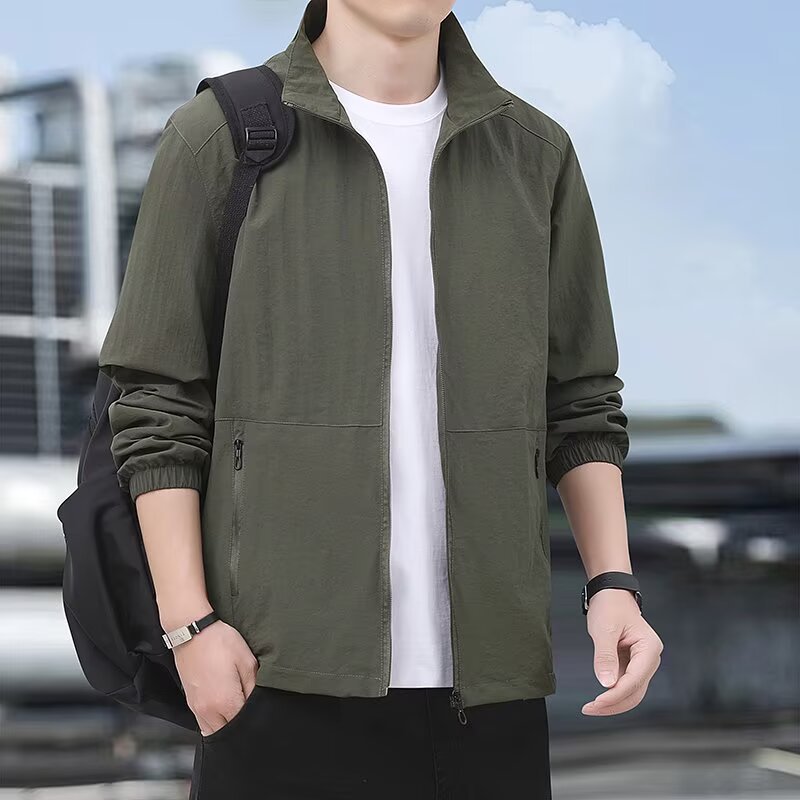 Men's Casual All-Match Loose Stand-Up Collar Jacket