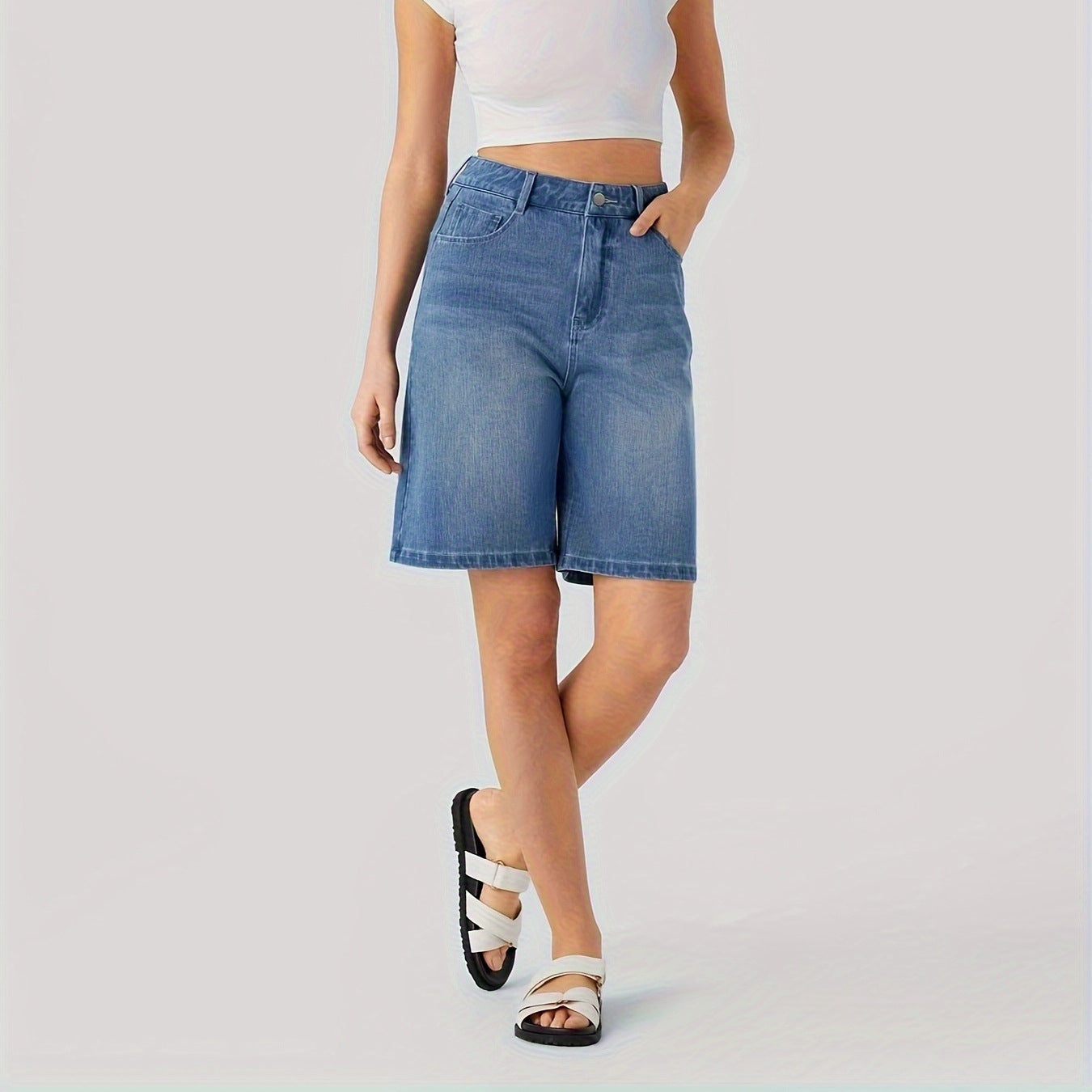 Loose-fit Straight-leg Versatile Slimming Womens Jeans