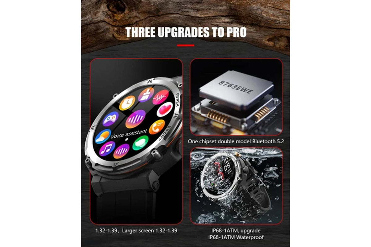 Smart Watch with Bluetooth Call – 5ATM Waterproof Fitness Tracker, Sport Wrist Smart Watch for Men & Women Watch