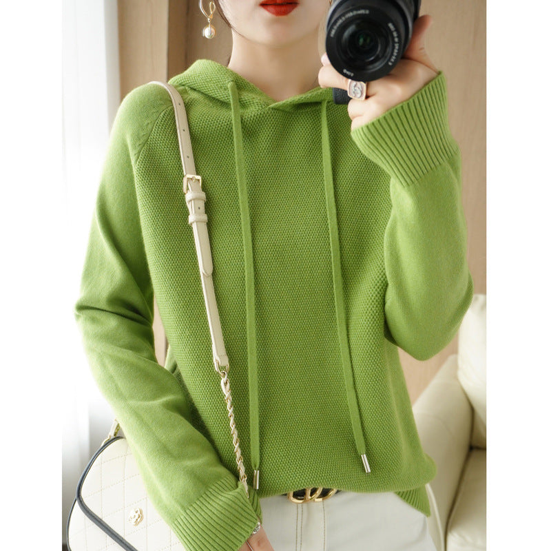 Ladies Hooded Bottoming Shirt Casual Sweatshirt
