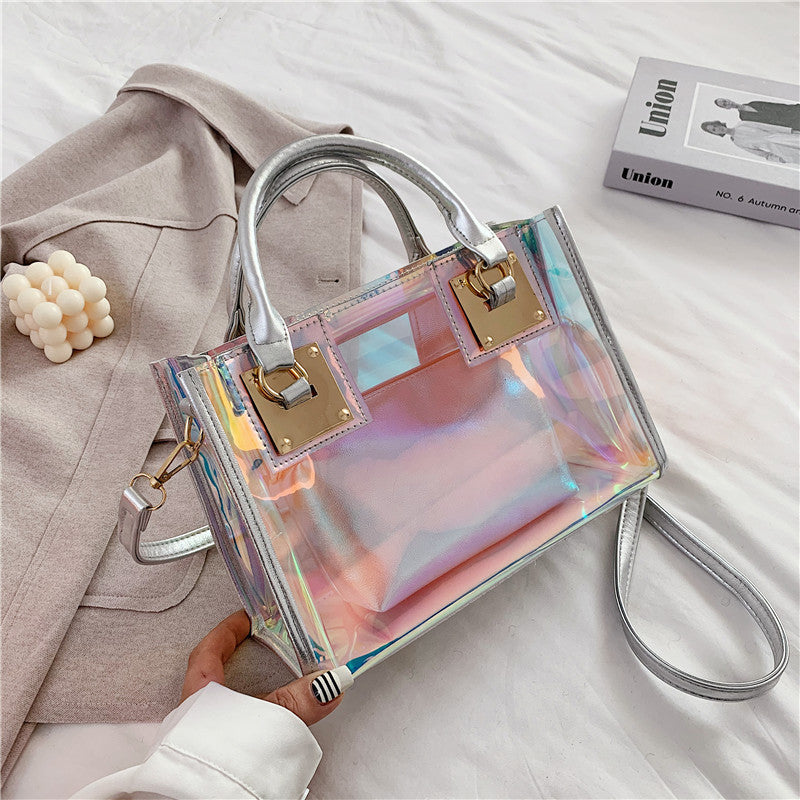 Simple And Personalized New Laser Transparent Jelly Bag