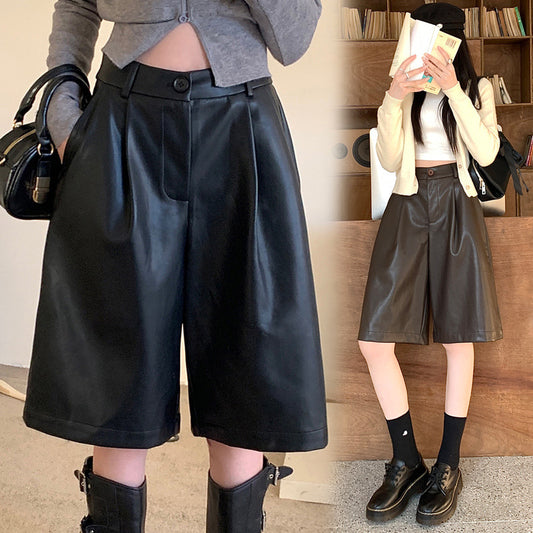 Women's High-waisted Loose-fit Casual Figure-flattering Wide-leg Pants