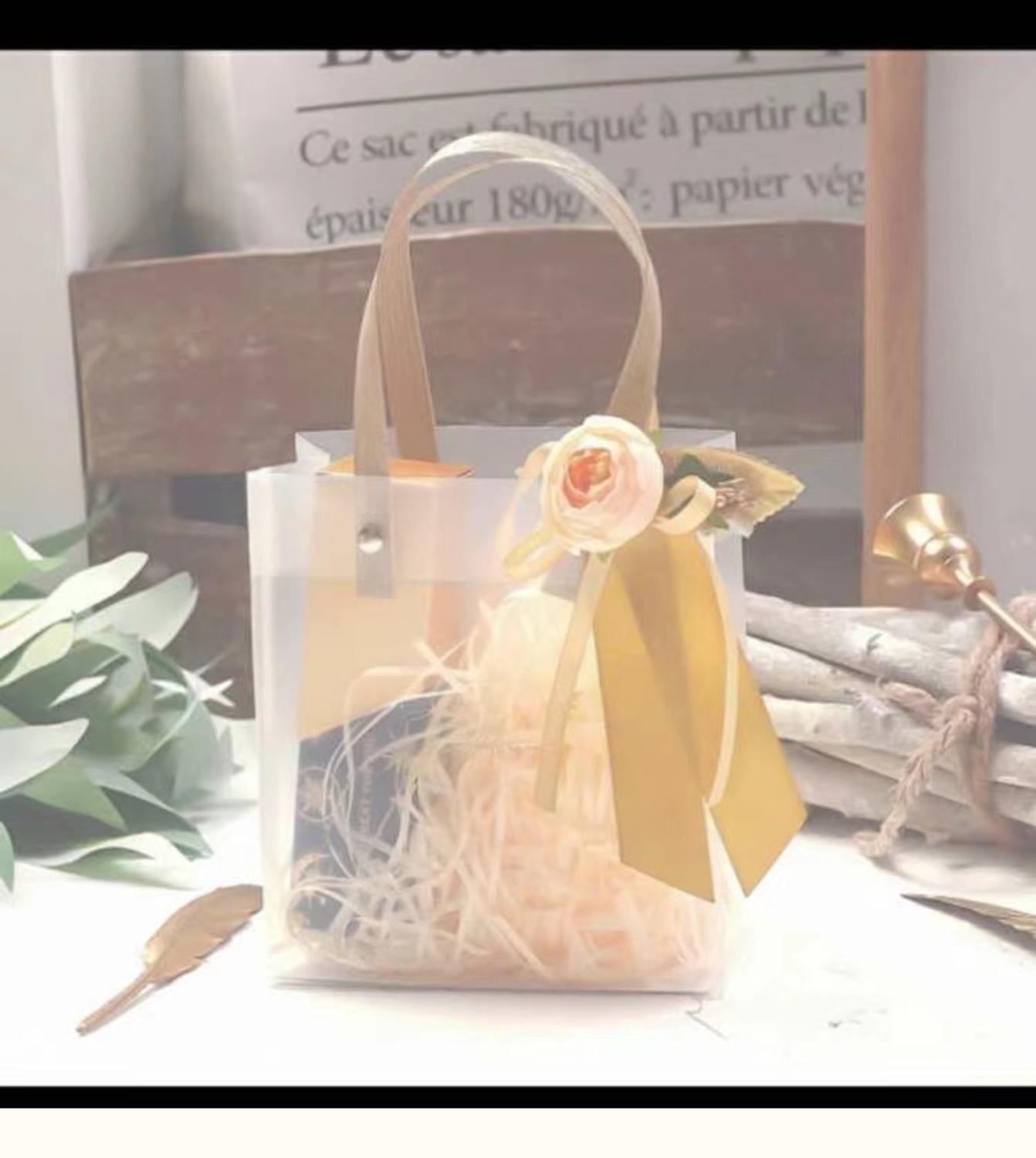 Pvc Transparent Shopping Tote Bag Pp Frosted Plastic
