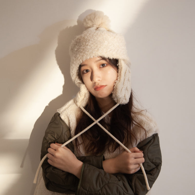 Knitted Cute Ear Protection Woolen Hat