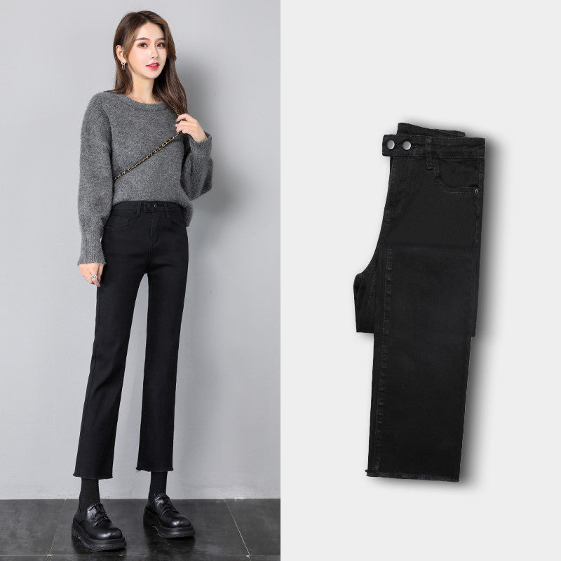 Women's Straight-leg Jeans Summer Spring And Autumn Clothes