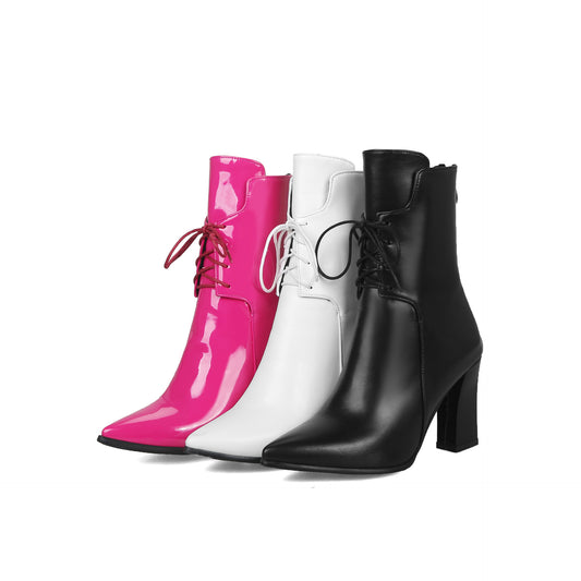 Thick High Heel Pointed Toe Women's Boots