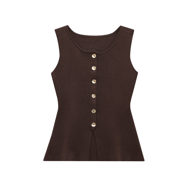 European And American Style Simple Knitting Vest
