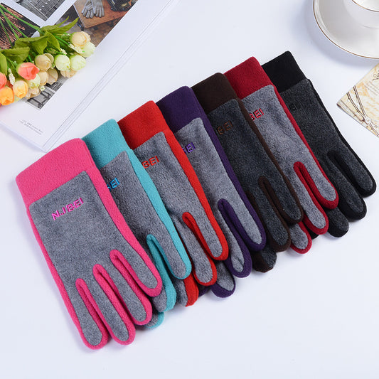 Autumn And Winter Warm Polar Fleece Gloves Riding Thick Fashion