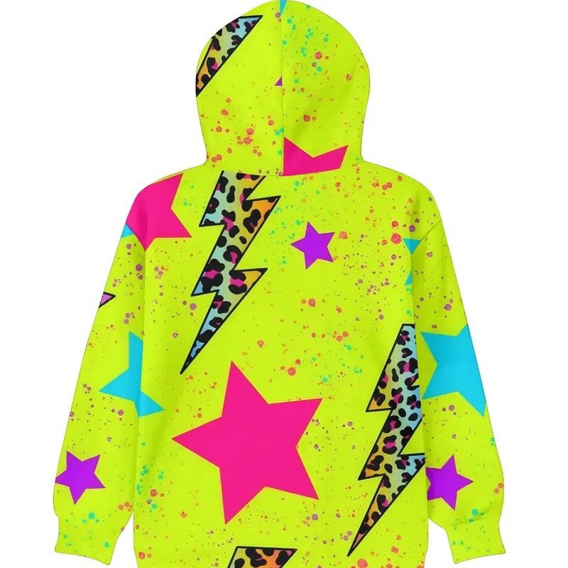 Graffiti Gradient 3D Printed Women's Hooded Sweatshirt