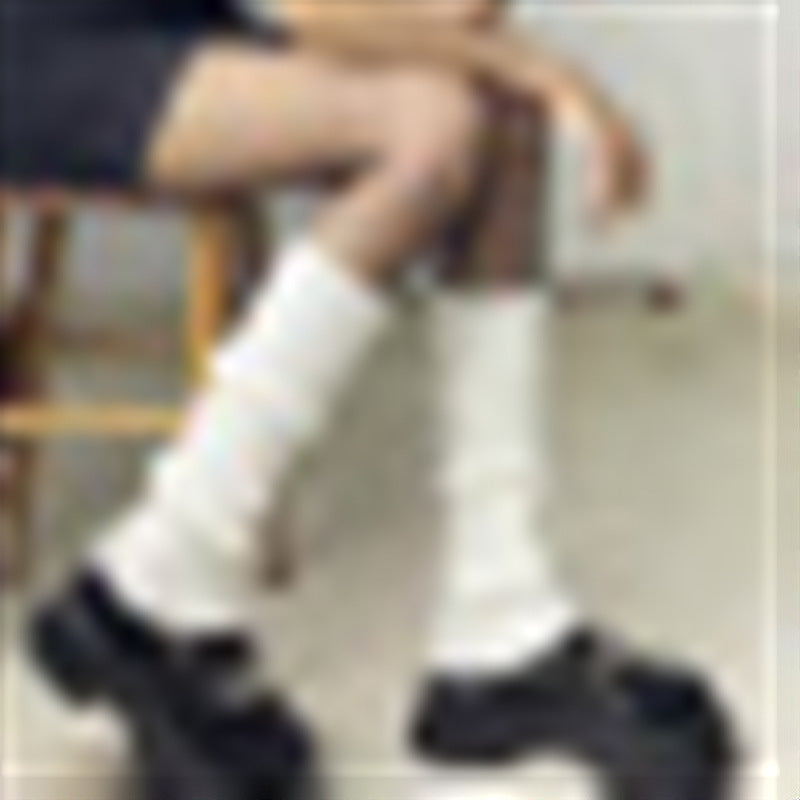 Women's Fashion Stall Solid Color Mid-calf Length Socks