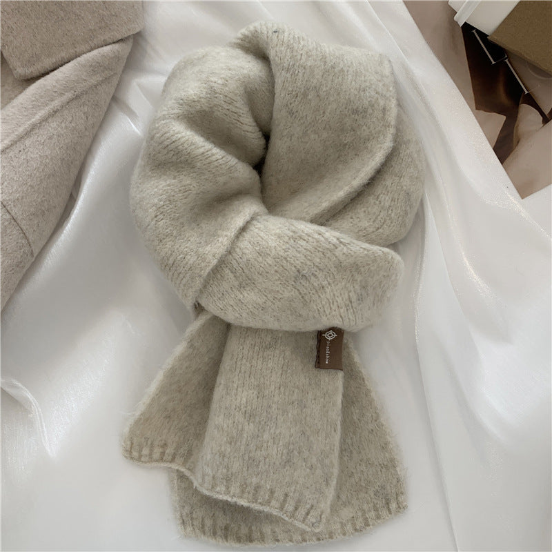 Soft Waxy Knitted Cashmere Warm Scarf Student Girl