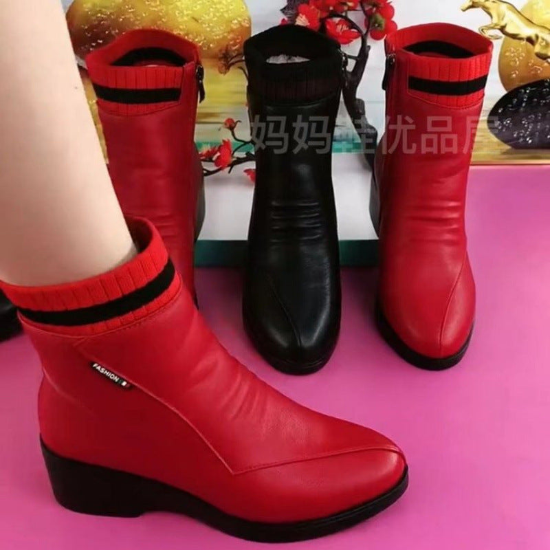 Wholesale Adult Soft Leather Women's Ankle Boots
