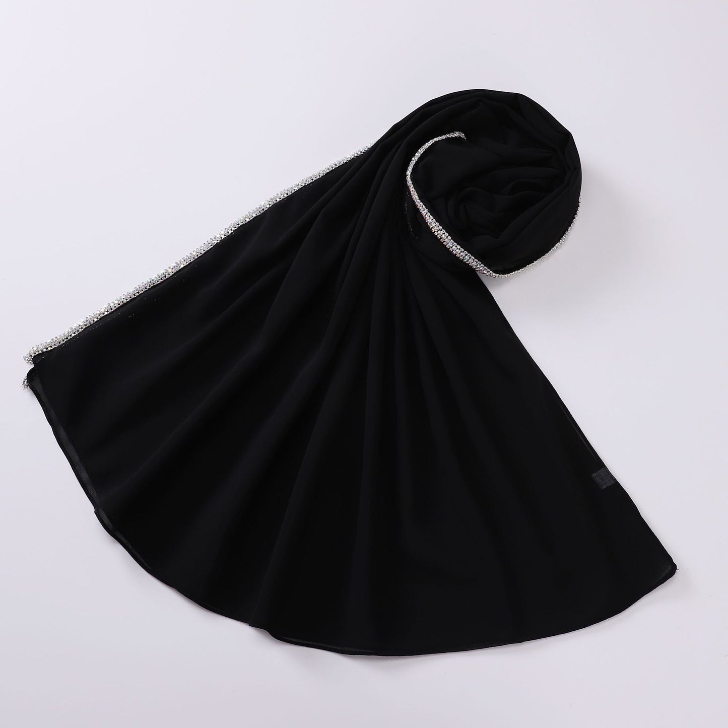 Bright Diamond Long-edged Malaysian Scarf Chiffon Scarf