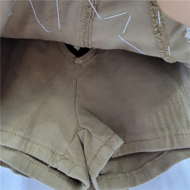 Women's Fashion Heavy Irregular A-line Denim Short Skirt