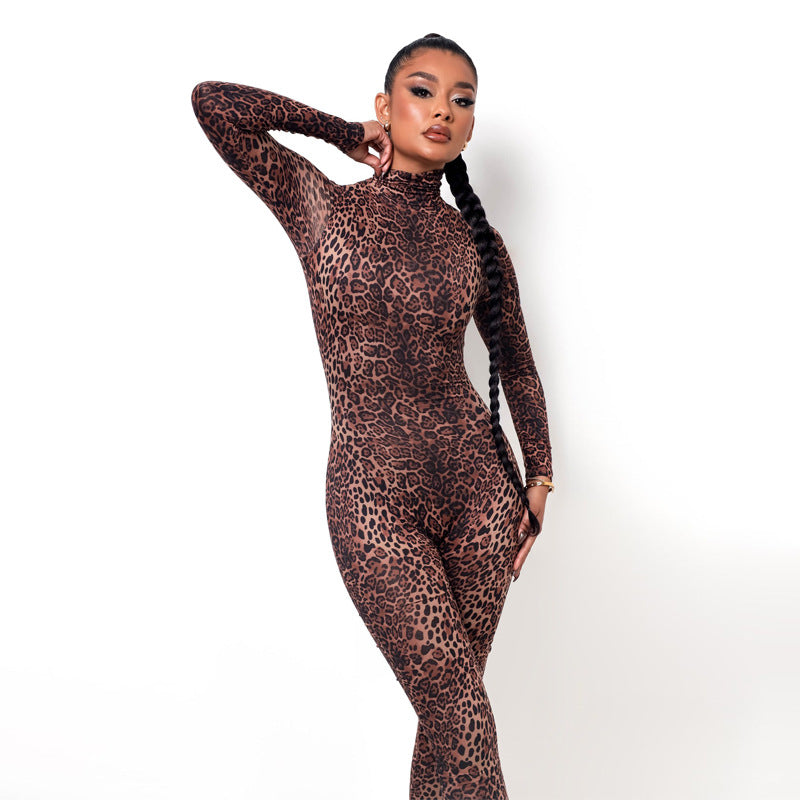 Ensfarvet Skinny Sports Fitness Jumpsuit