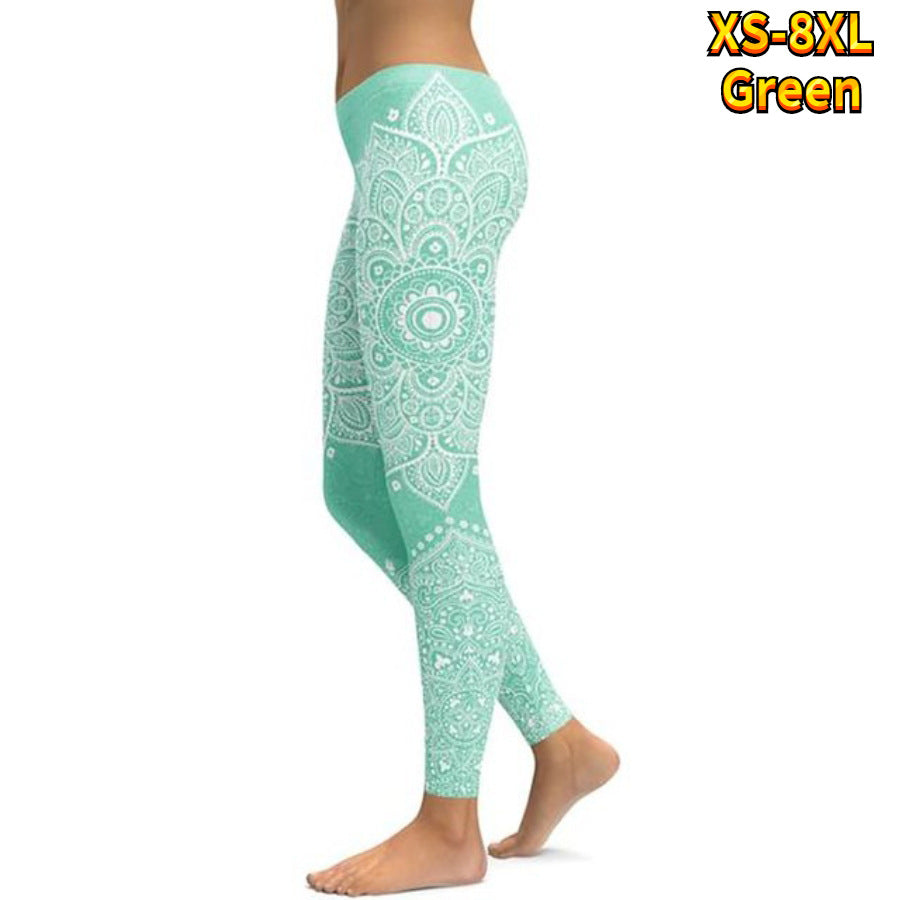 Printing High Waist Sexy Hip Yoga Pants  3D
