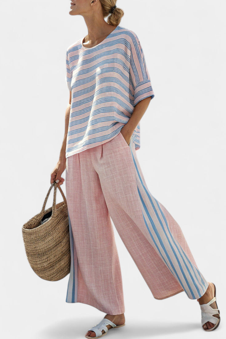 Plus-size Loose Casual Women's Beach Two-piece Set