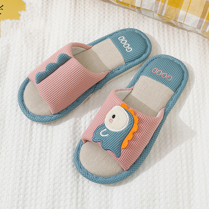 Boys And Girls Summer Cartoon Dinosaur Slippers Indoor Non-slip