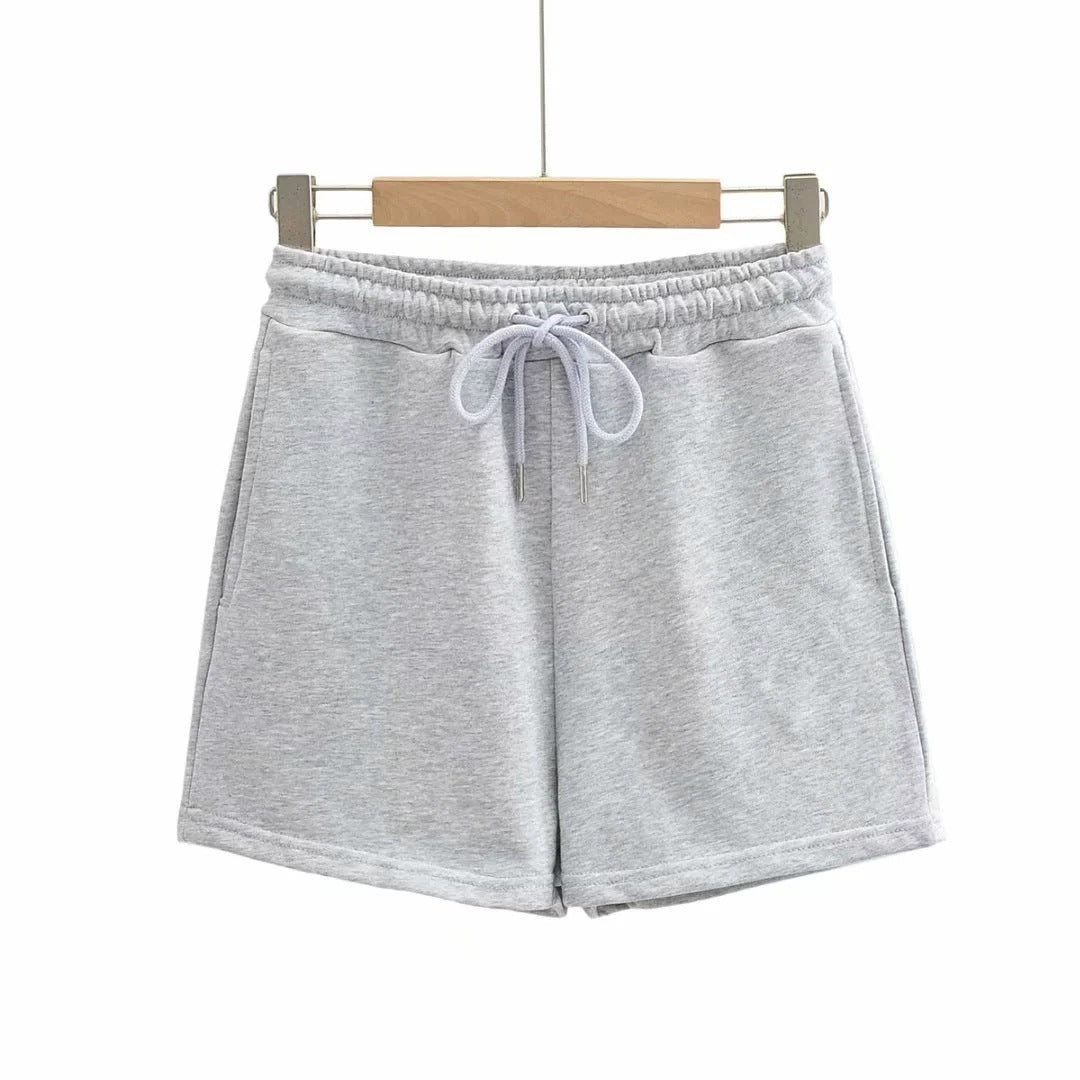 European And American Loose Pocket Drawstring Shorts