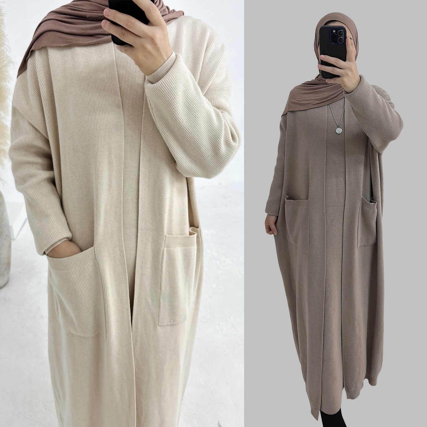 Thickened Knitted Dress Robe Turkish Style