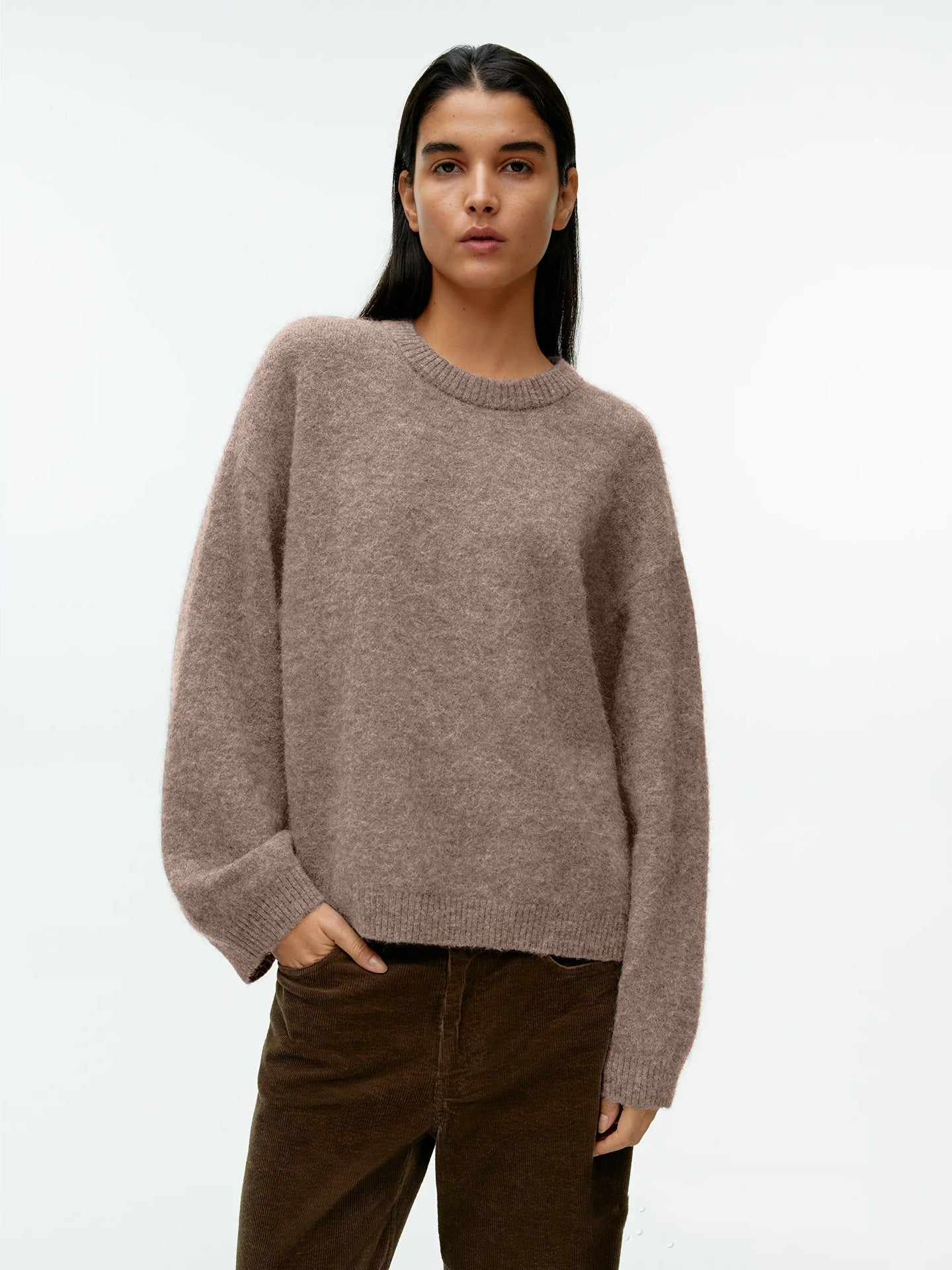 Pullover Women's Loose Thick Cashmere Round Neck Sweater