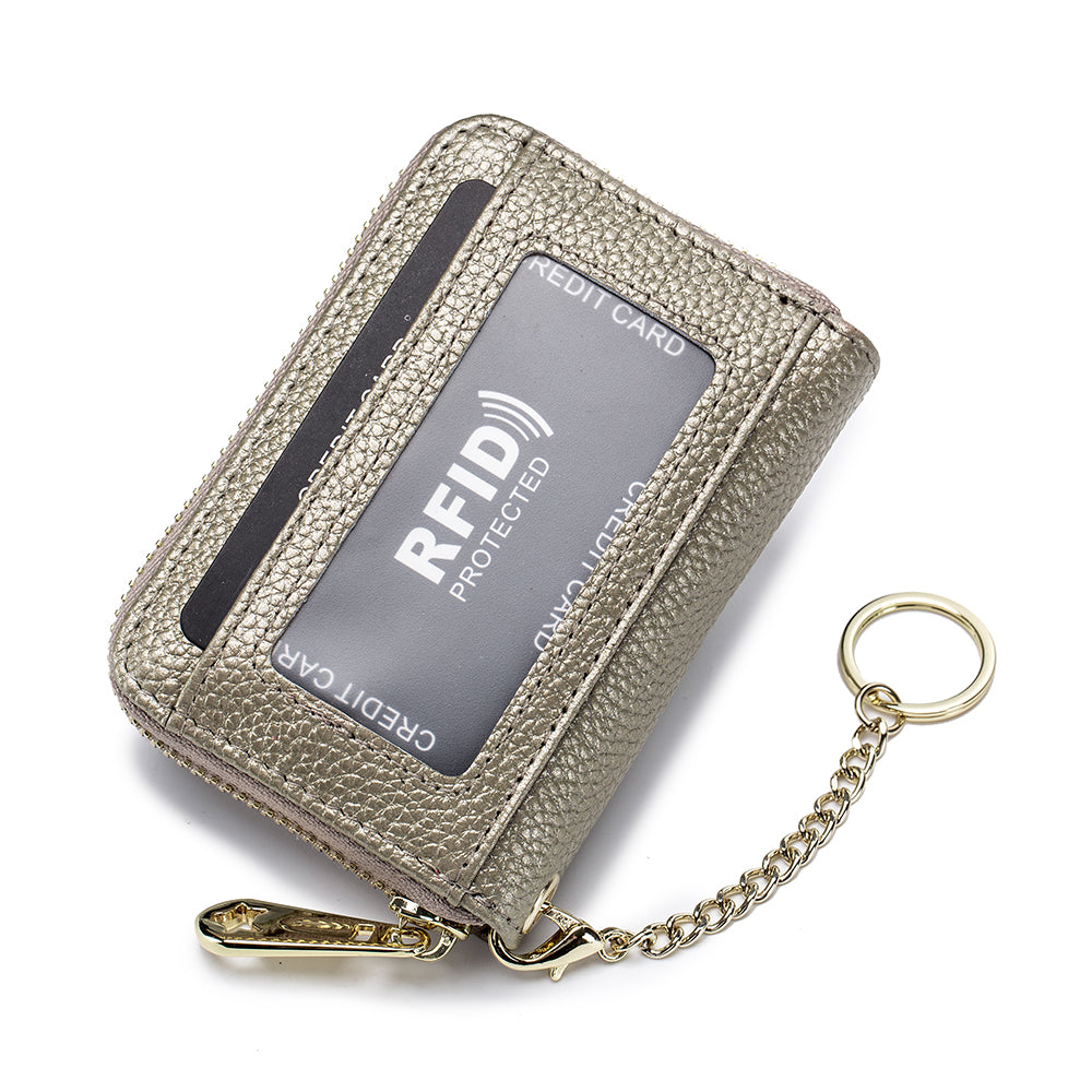 Organ Zipper, Leather Bank Card Case, Key Case