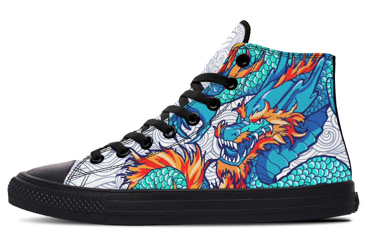 Men's And Women's Fashion Color Printing High-top Canvas Shoes