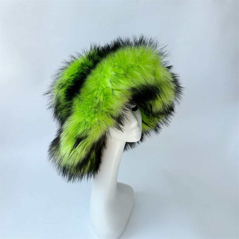 Warm Environmental Protection Fur Raccoon Fur Thickened Autumn And Winter Personalized Punk Hat