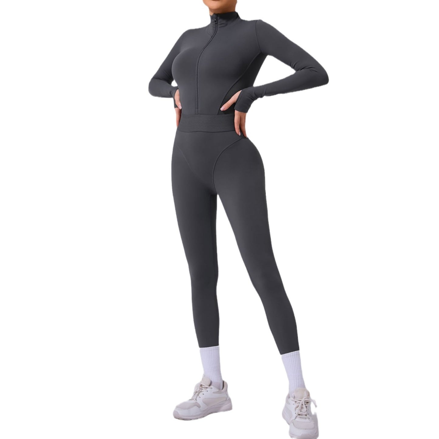 Women's Yoga Jumpsuit Tight Mesh On Both Sides