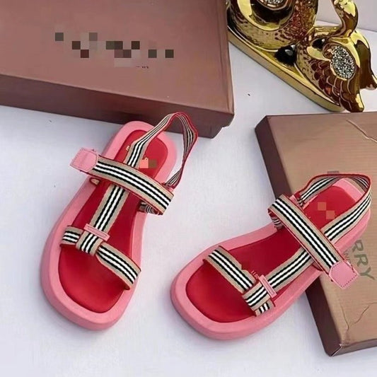 Velcro Ankle-strap Buckle Women's Open Toe Sandals