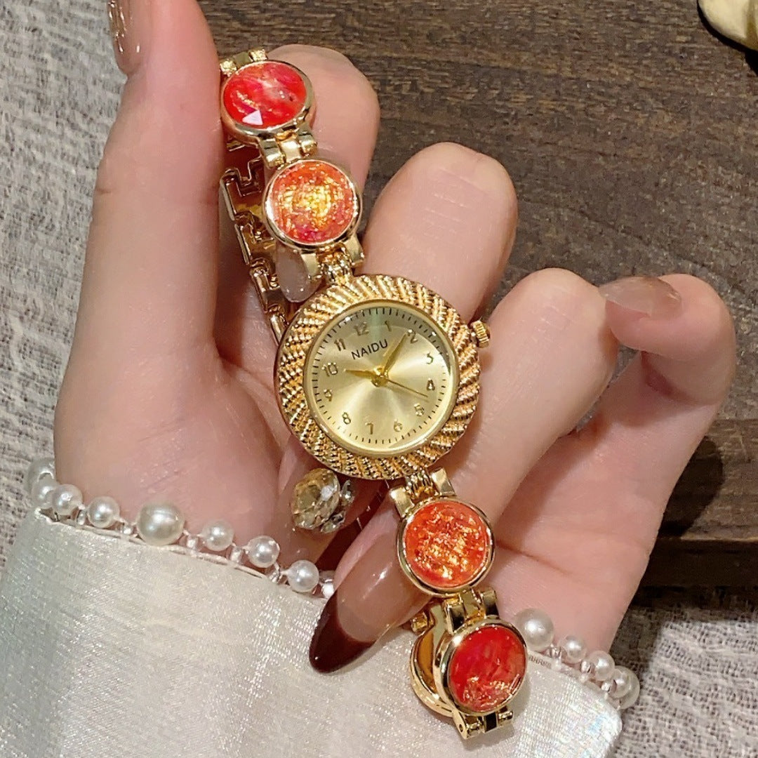 Dame Quartz Ur Med Elegant Design