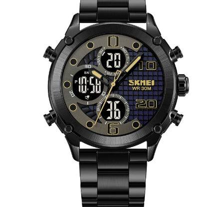 Outdoor Sports Men's Electronic Watch Dual Movement Multifunctional