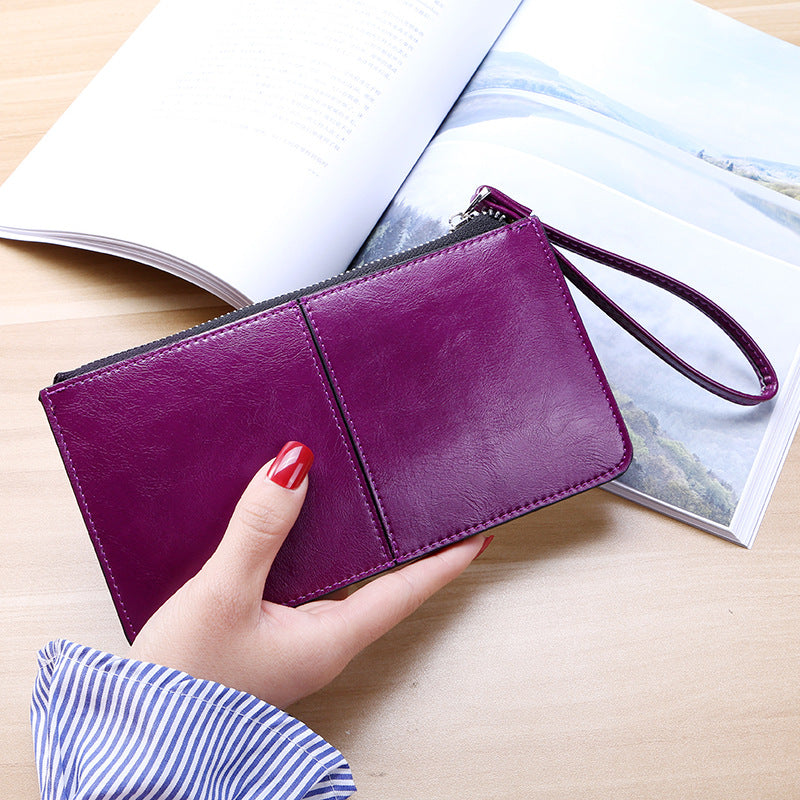 Female Long Clutch Women's Multi Card Slots Wallet Multi-function Wristband Wallet