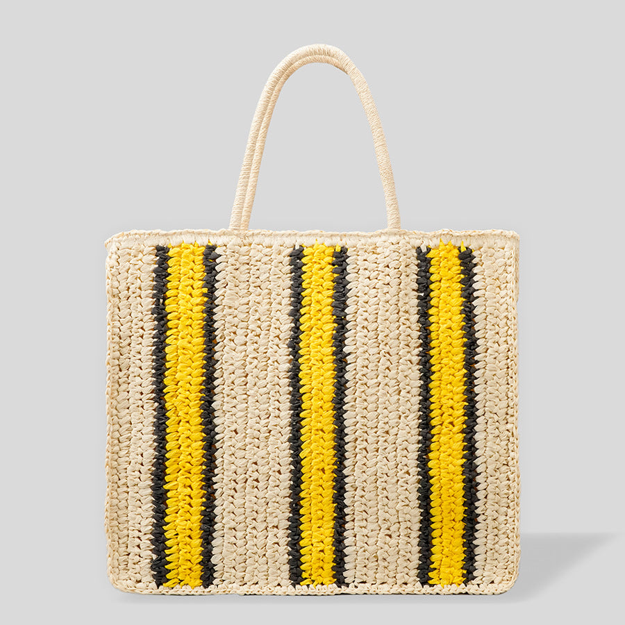 New Striped Large-capacity Straw Bag Fashionable Personality