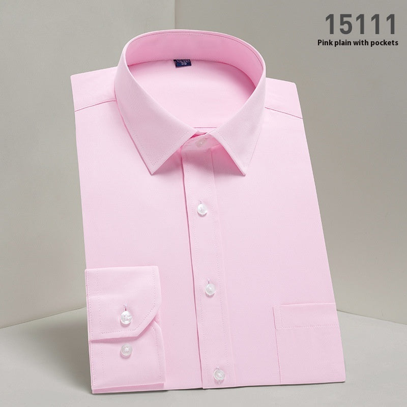 Ironing Free Long Sleeves Men's Shirt Business Work Clothes
