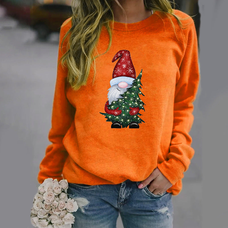 Sød juletryk med krammende grafik, rundhalset pullover