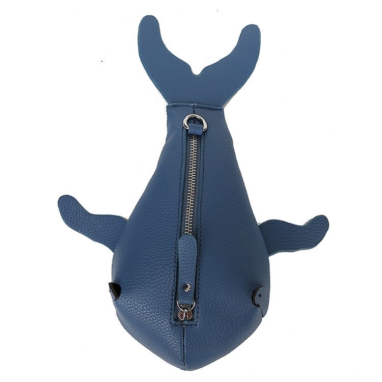 Fashion Creative Funny Personality Whale Pu Messenger Bag