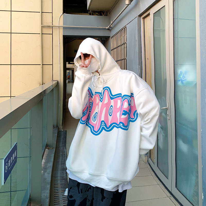 Fashion Print Hoodie Jacket Loose Sweatshirt