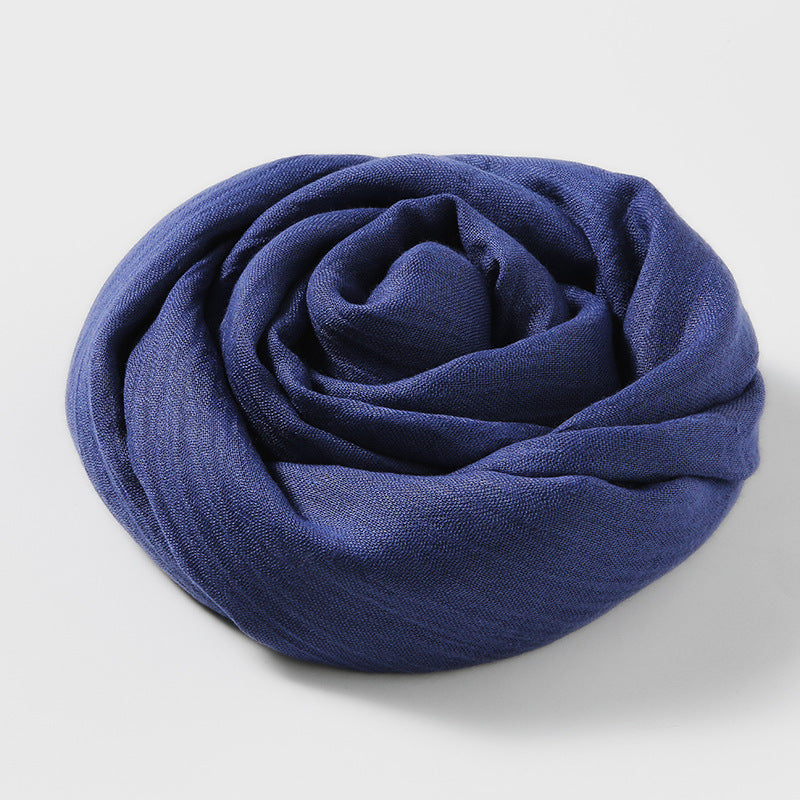 Women's Fashion Artistic Solid Color Cotton And Linen Scarf