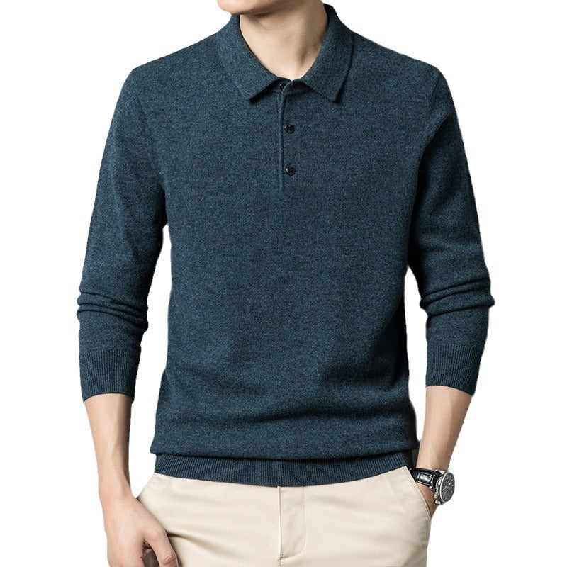 Efterår Casual Langærmet Polo Sweater