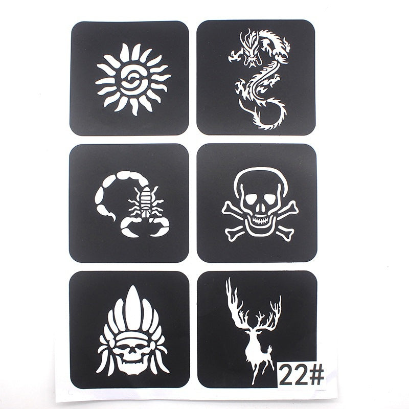 Hollow Tattoo Mold Women's Spray Paint