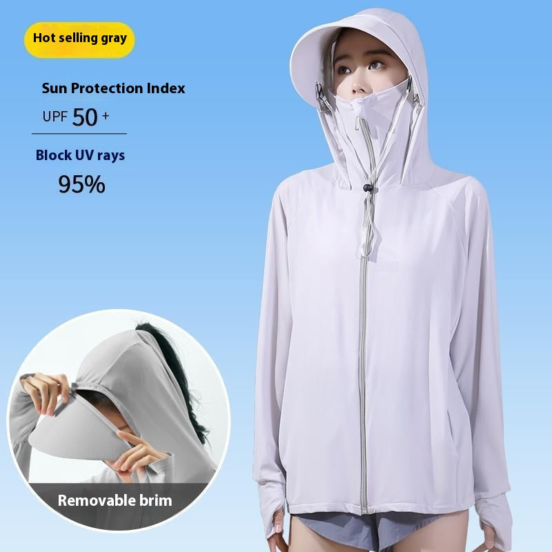 Women's Sun Protection Thin Breathable Hood Coat
