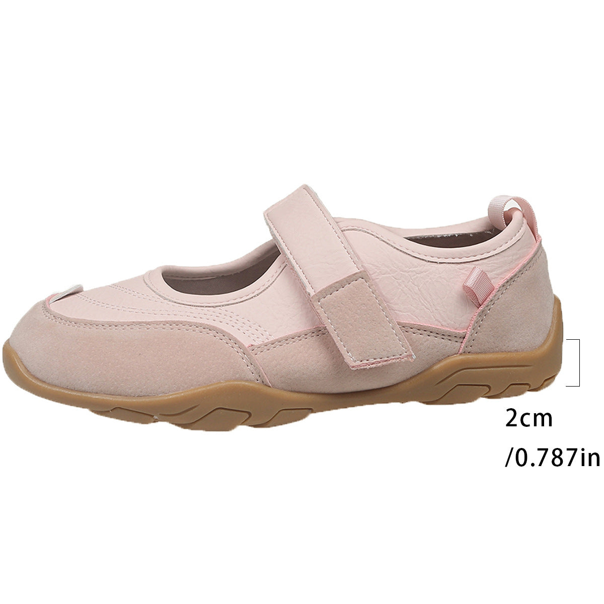 Women's Shallow Casual Shoes With A Comfortable Round Toe And Velcro Closure