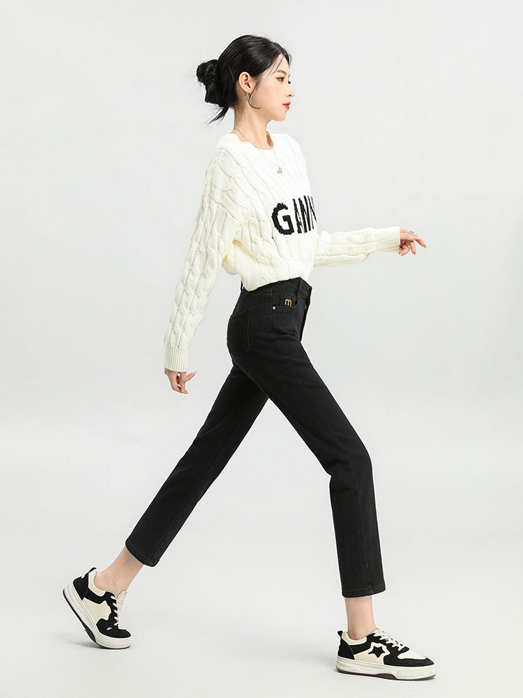 Women's Cropped Straight Dralon Jeans