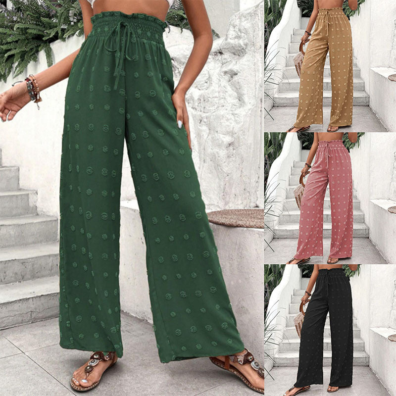 New Casual Micro-elastic Loose Wide-leg Pants For Women
