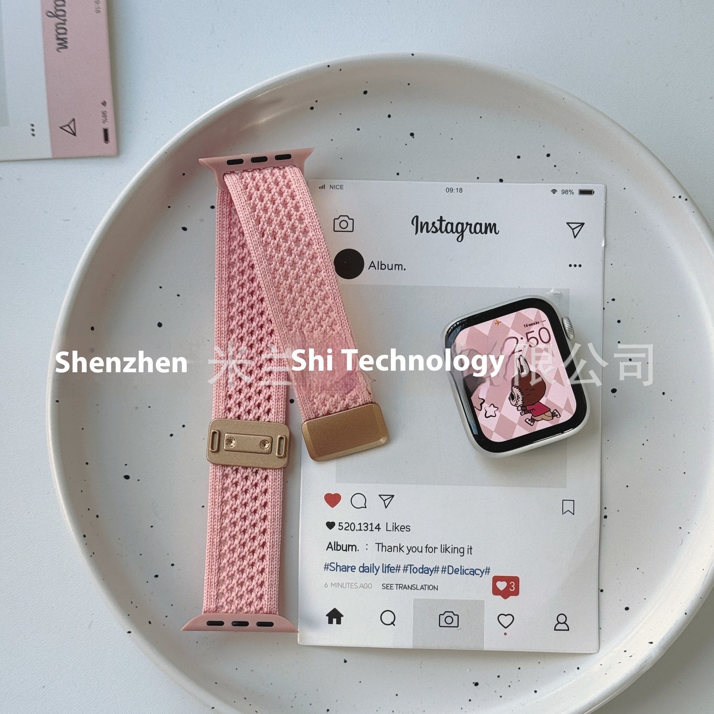 Upgraded Double Loop Knitted Nylon Magnetic Buckle Strap