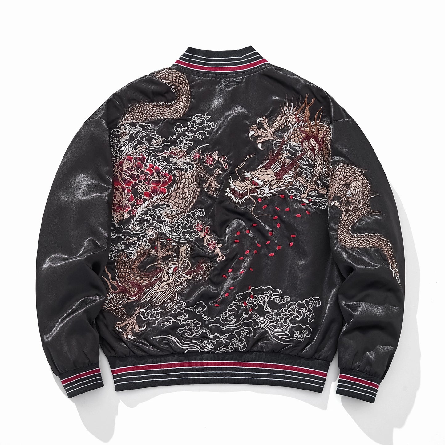 Heavy Duty Embroidered Auspicious Clouds And Flying Dragon Jacket
