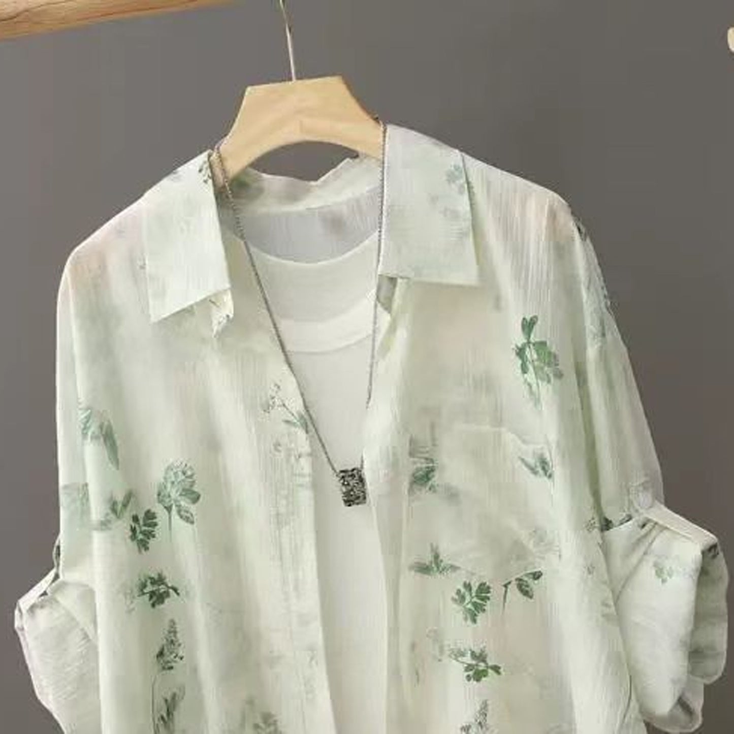 Casual Relaxed-fit Tie-dye Sun-protective Shirt