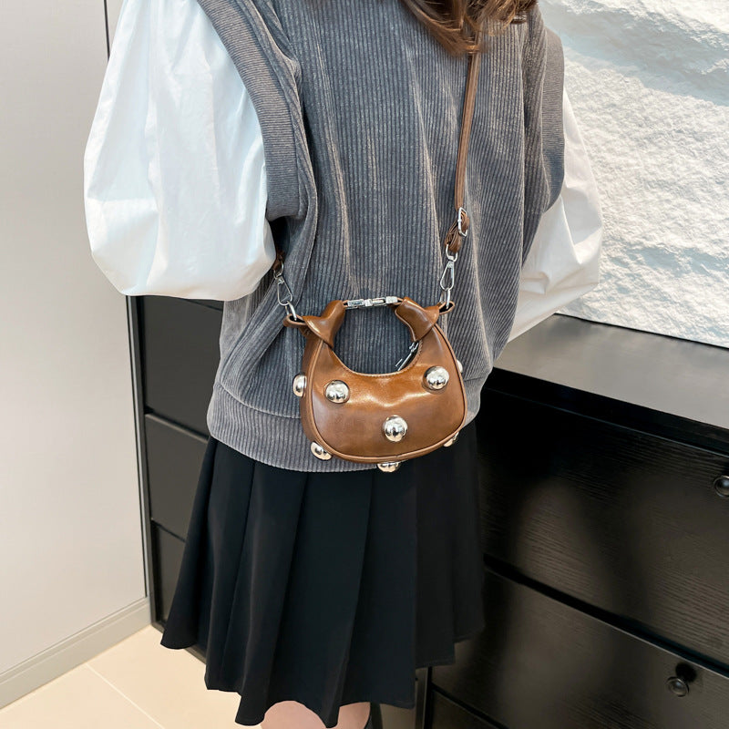 Mini Bærbar Dumpling Niche Afslappet Trend All-match Dame Skuldertaske