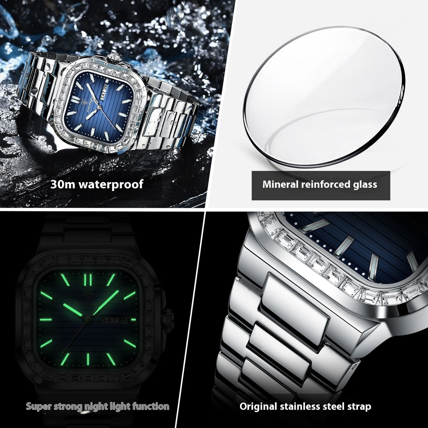Double Calendar Men's Watch Diamond